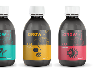 iGROW - Cannabis Growing Liquids - Bottle Packaging adobe illustrator adobe photoshop bottle bottle design bottle label bottles cannabis cannabis branding cannabis design cannabis logo cannabis packaging design logo logo design logodesign package package design packagedesign packaging packaging design