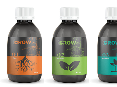 iGROW - Cannabis Growing Liquids - Bottle Packaging
