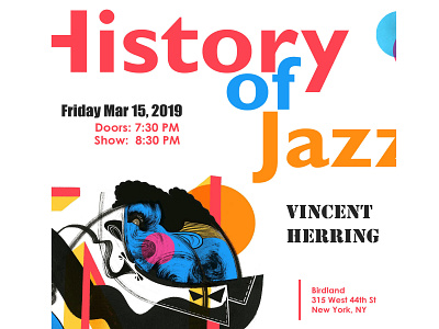History Of Jazz adobe illustrator history jazz poster