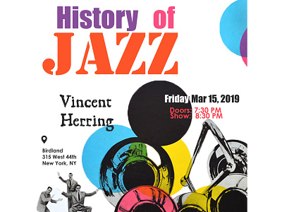 History Of Jazz Vol2 adobe illustrator design history jazz poster poster design