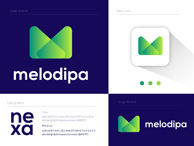 m logo design apps brand identity branding business company dental care gradient graphic design green health hospital logo 2020 logo mark m mark m monogram m symble medical minimal recent logo smile trend