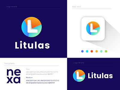 lilutals logo l u letter mark abstract analitycs brand identity branding creative data gradient logo 2020 mobile apps modern logo new logo recent logo science tech logo technical u symble vector visual design web logo