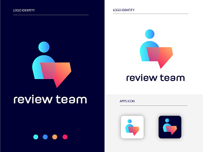 review team brand identity branding business company call colaboration company corals creative logo designer logos monitoring online review suggest team work teams trend logo