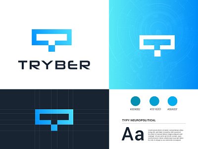 t letter logo blive brand identity business company concept gradient help lock logo designer modern modernism new logo online security service smart logo tech technology typo