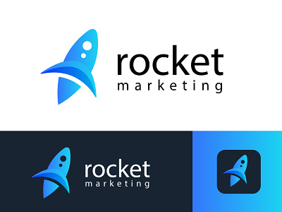 rocket marketing brand identity branding business company illustraion market marketing agency marketing collateral marketing site marketplace recent logo rocket smart smart logo