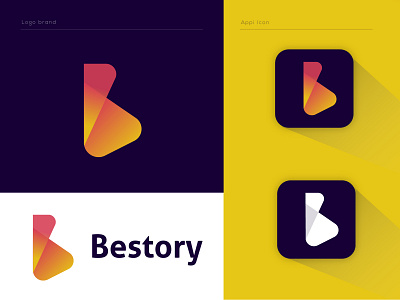 Bestory l b logo mark abstract logo apps logo design b letter logo b logo design brand identity branding business company colorful concept gradient industrial logo 2020 modern apps logo recent logo smart logo software type