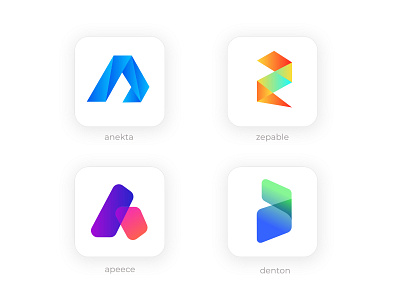 modern icon l ios icon l android icon l modern logo android app android app design apps brand identity branding business company creative gradient mark mobile app modern apps monogram responsive design unique logo