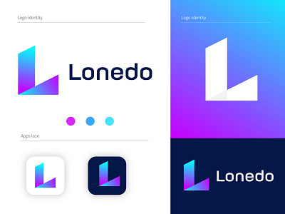 L letter logo l L logo l L modern logo l gradient logo