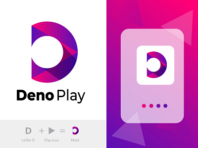 d letter logo l play icon l app icon l play logo