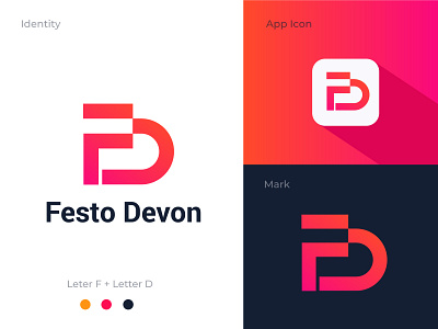 fd letter mark app app icon brand identity branding business and consulting business and finance business company d letter logo d logo df logo f letter logo f logo fd logo ios app logo logo designer mobile app smart logo