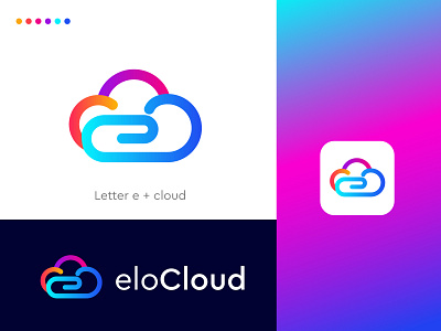 modern logo design for tech company logo branding business company cloud creative logo gradient logo illustration logo designer minimalist logo designer minimalist loho modern loho smart logo tech company tech logo typo