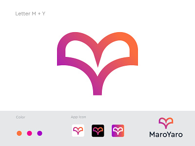 modern letter logo for m + Y