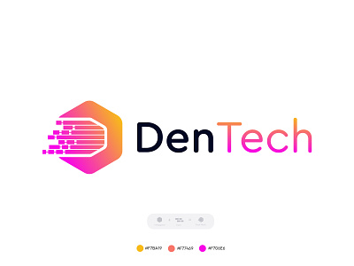 modern tech logo l symbol l hexagon l technology