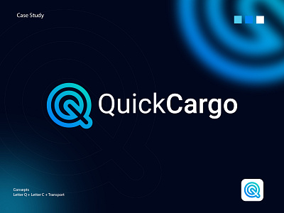 QuickCargo brand identity branding business business company creative delivery logo ecommerce graphic design logo logo design logo designer modern logo popular logo security smart logo start up logo transport logo transporter