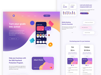 Bank application UI landing page desktop app desktop design landing page design ui design web design