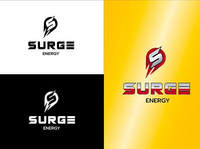 #2 Surge - Energy Drink Logo design (project) beverage logo branding branding and identity branding design energy drink logo logodesign