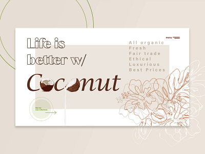 Coconut Website art artwork branding design graphic art graphic design illustration logo minimal minimalistic ui ui design ux ux design vector