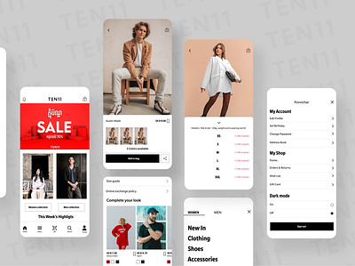 Ten11 - Clone brand branding clothing clothing app clothing store ecommerce fashion store ui