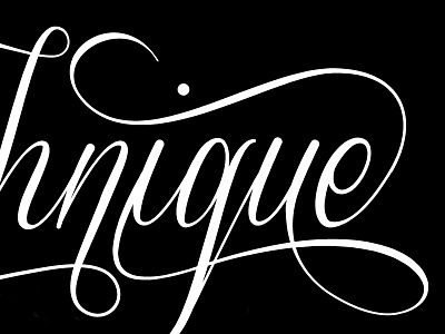 Technique vs Technology black black and white flourish line monochromatic script swirl technique type typography