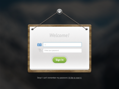 Login Form PSD