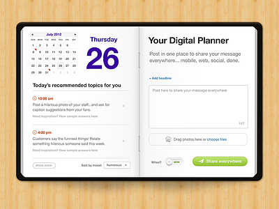 Your Digital Planner book calendar digital frictionless notebook open planner publishing skeu skeuomorphism system