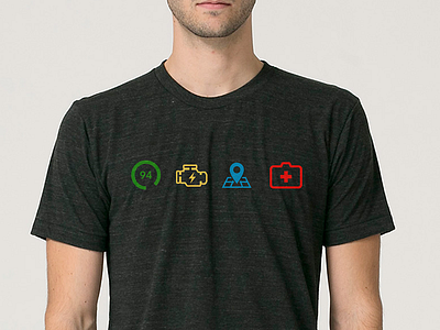 Automatic T-Shirt [Concept B] app apparel assistant automatic branding driving icon link smart t shirt ui