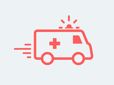 Ambulance Icon 911 help icon illustration outline paramedic