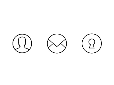 Create Account Icons ` email icons illustrations lock mail name password sign up ui user ux