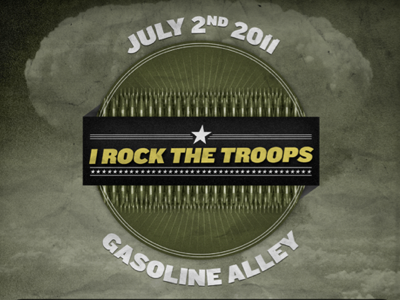 I Rock The Troops v.2 flyer music poster troops typography