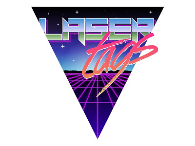 Laser Tags 80s illustration tron