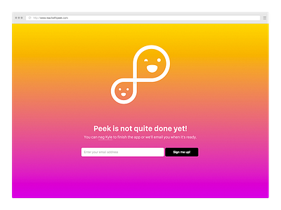 Sign up for Peek