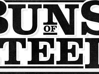 Buns of Steel branding buns steel type typography western