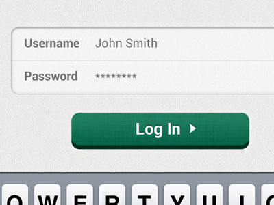 Login app button iphone login mobile texture ui ux