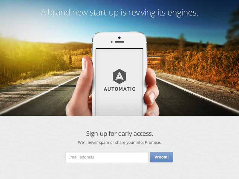 Automatic Splash Page iphone ios app website splash site mobile