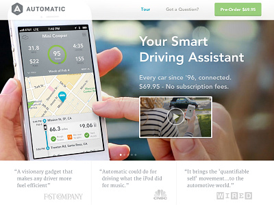 Automatic Is Finally Here! assistant automatic car css design driving front end iphone obd smart timeline ui ux visual web