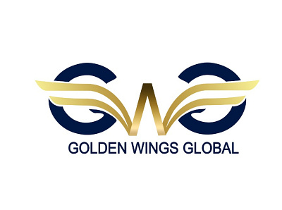 Golden Wings Global Company logo logo wings