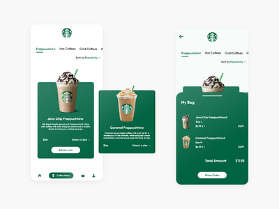 Starbucks App app app design branding coffee coffee cup design dribbble frappuchhinno starbucks stars ui uiux ux