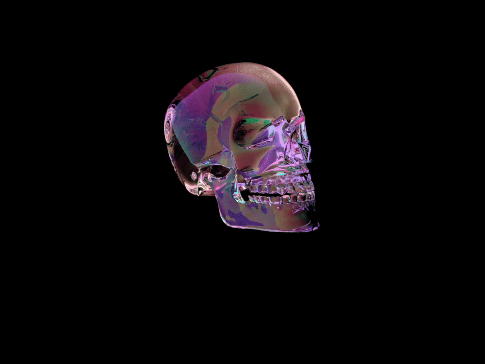 Abstract Glass Skull - Halloween Special 3d animation cinema4d glass halloween octanerender skull