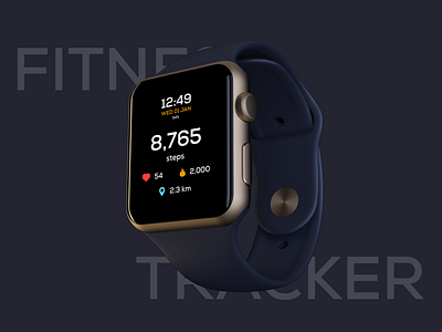 Fitness Tracker Apple Watch Face animation app apple apple music apple watch design dribbble fitness app fitness tracker logo tracker typography ui ux