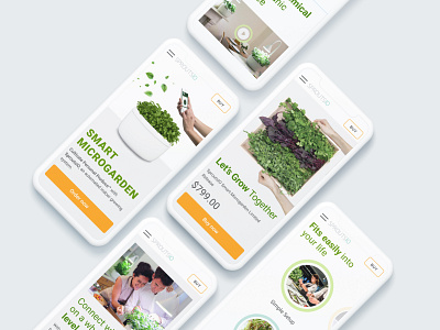 Mobile Version for Smart Microgarden app design green microgarden ui uidesign ux web