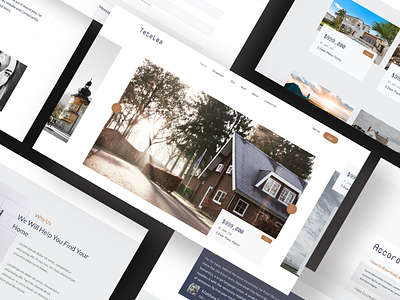 Concept of a real estate agency website concept design mockup nordic real estate real estate agency scandinavian style ui ux webdesign website