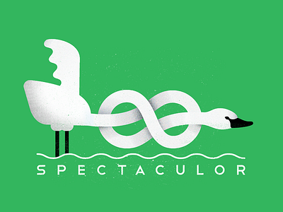The Swan flat logo swan vector