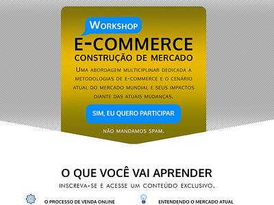 Landing Page Workshop E-commerce Brasil 2020