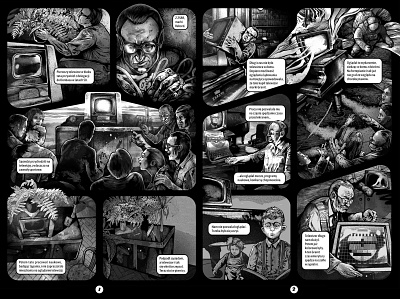 "Nasze Muzeum" / "Our Museum" comic book design drawing ilustrations layout