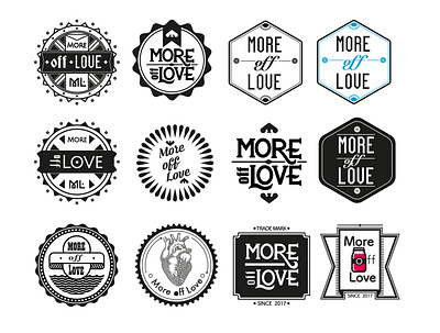more off love design logotype