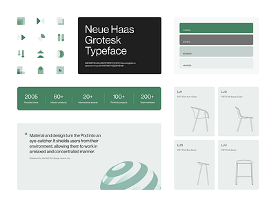 De Vorm Art Board branding color colours corporate furniture green inspiration kit palette typography ui ui kit