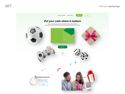 Gift Card Landing card design gift landing page parallax simple ui visual web