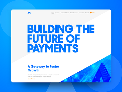 Landing Page fintech landing page typography ui ux