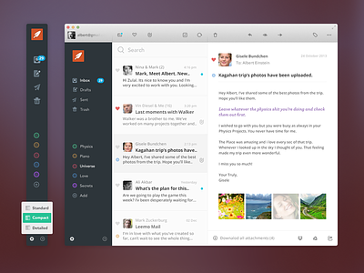 Leemo Mail albert app client email icons mac mail osx ui ux