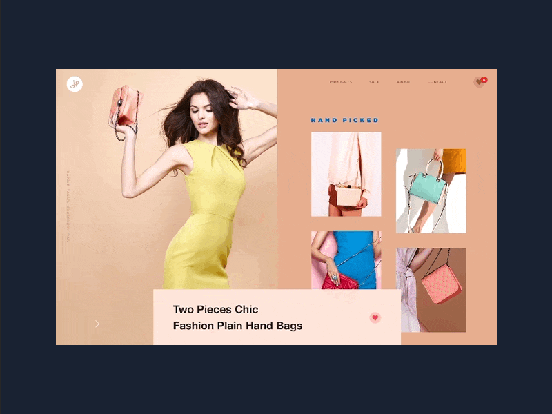 JP Clothing — Landing Page Interactions bags clothing ecommerce shopping store women